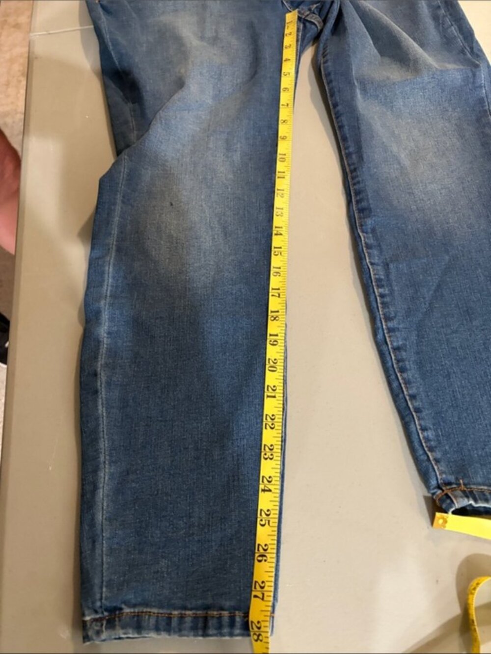 NWT Tahari Blue Denim Jeans Amelia Button Fly Skinny Size 18W - Picture 6 of 6
